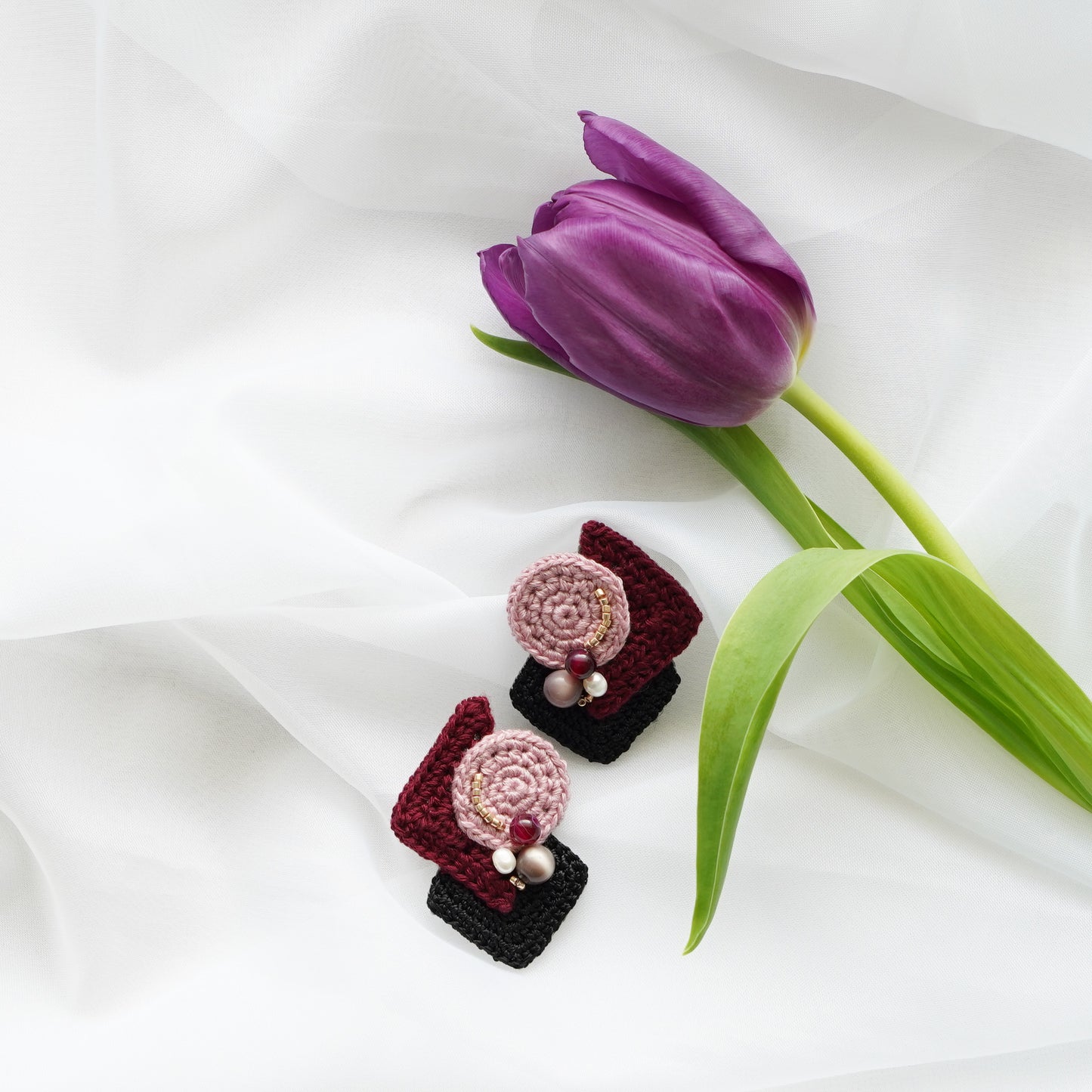 Geometry Crochet Earrings Dusk