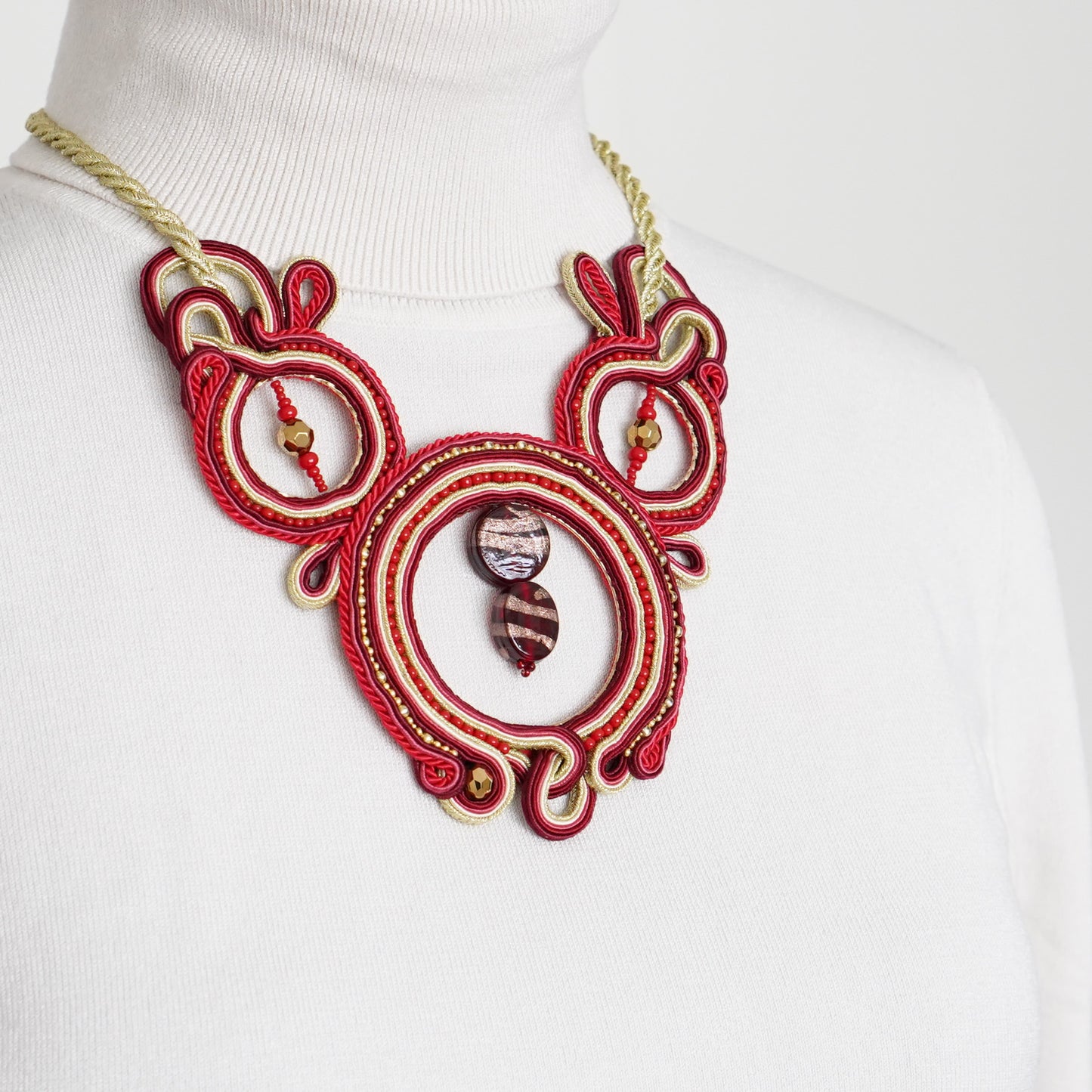 Soutache Necklace Solar Flare