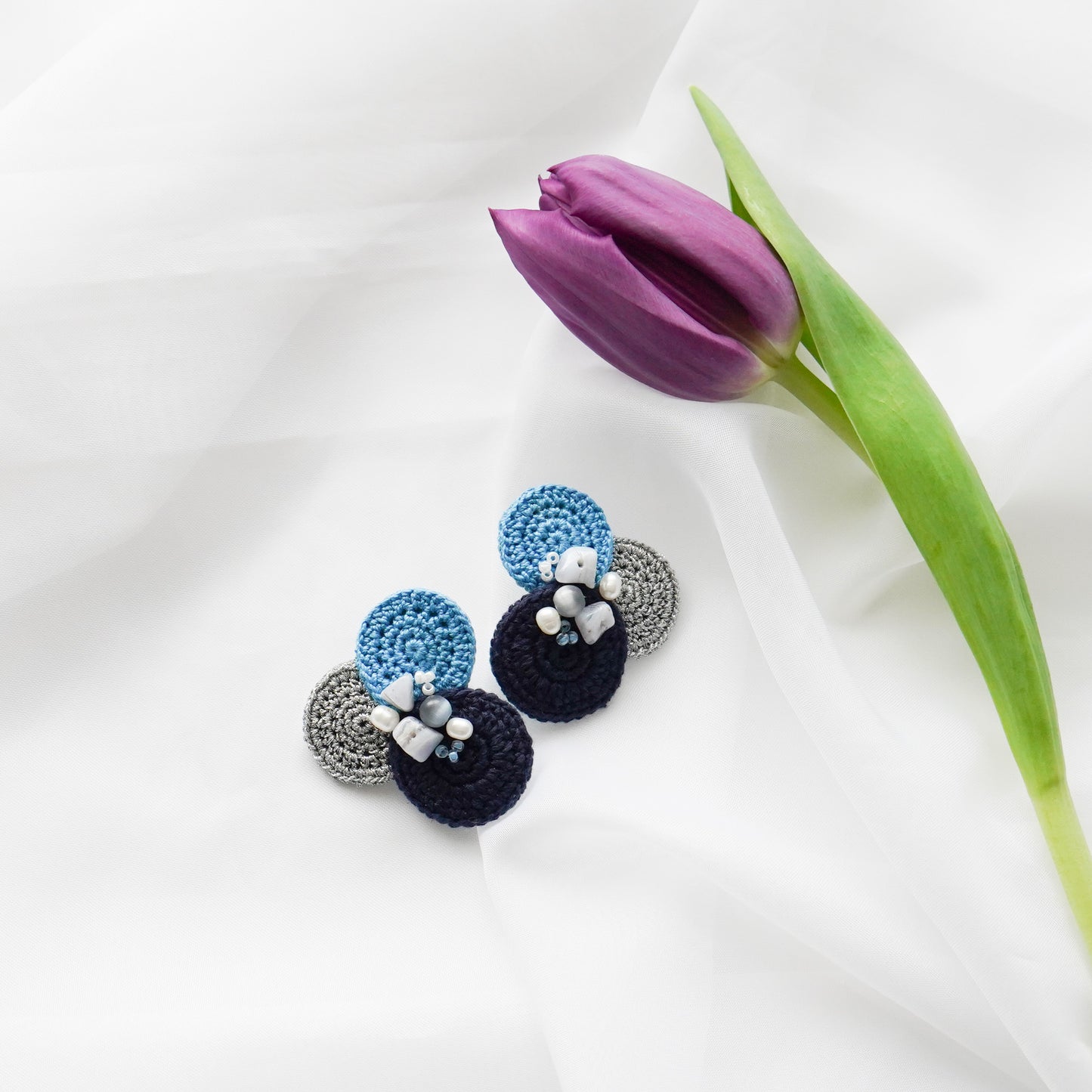 Boubles Crochet Earrings Clouds