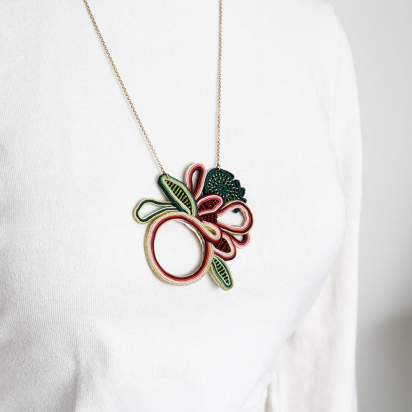 Soutache Necklace Flora