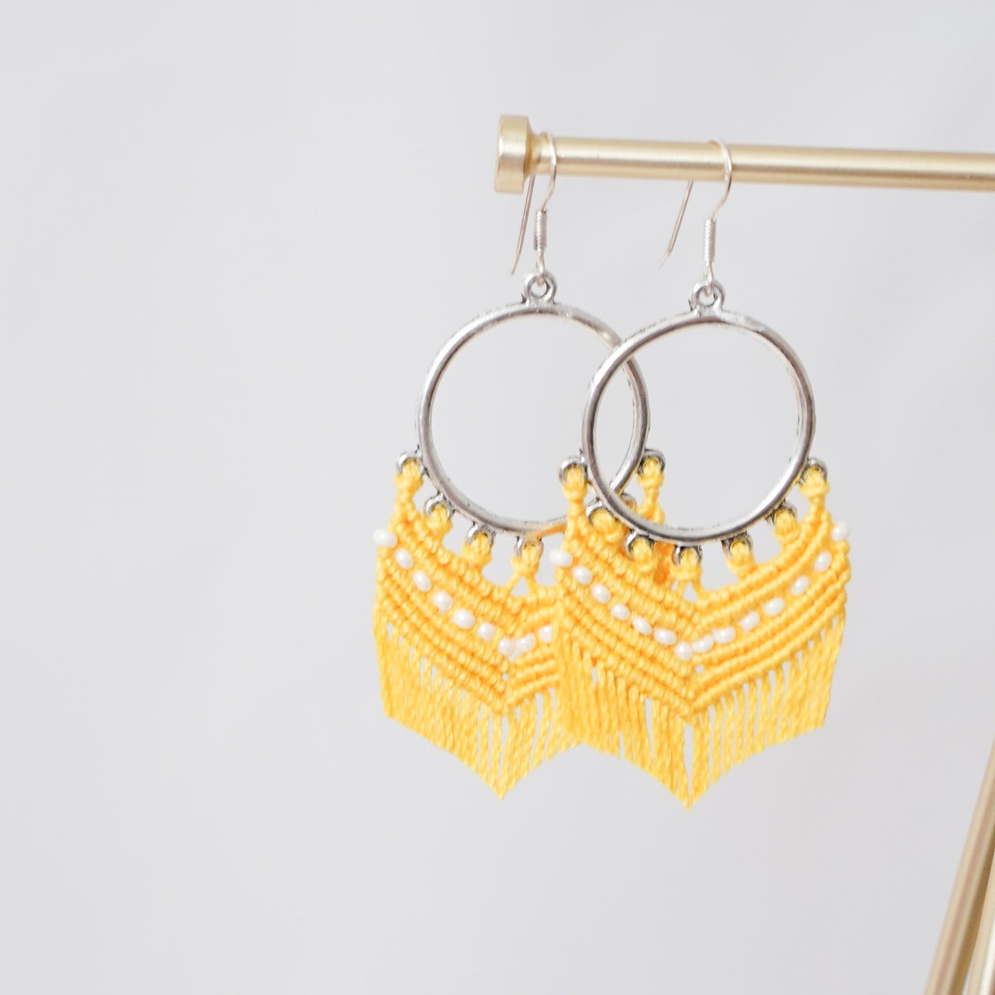Micro Macramé Earrings Beads