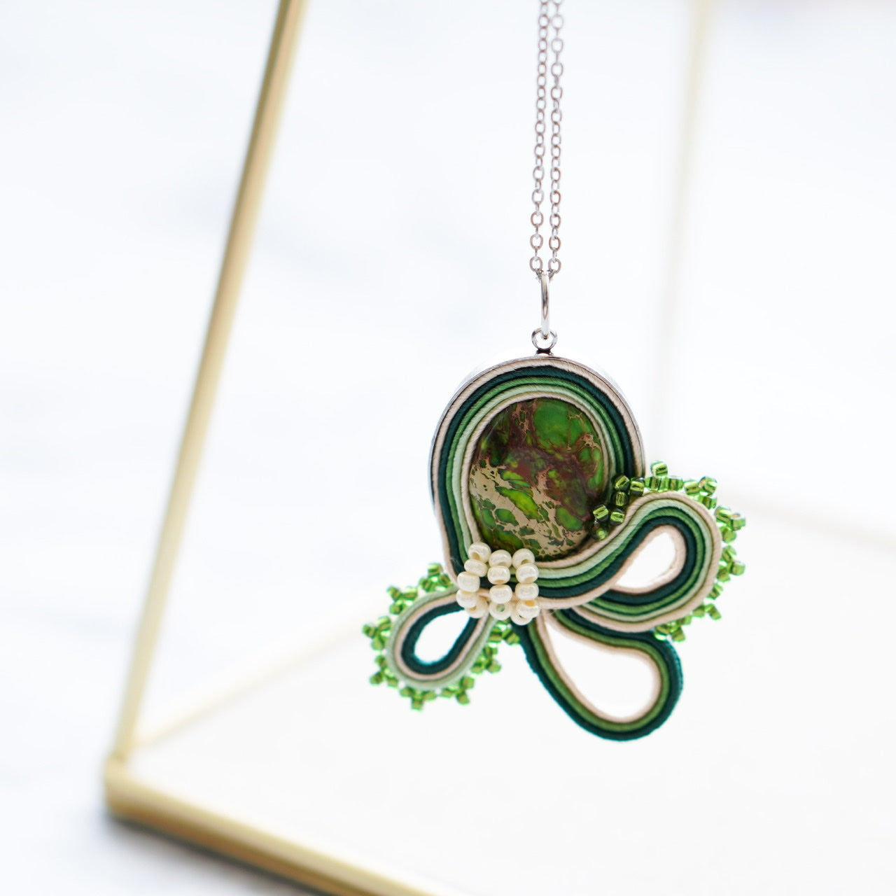 Handmade Soutache Necklace Medallion