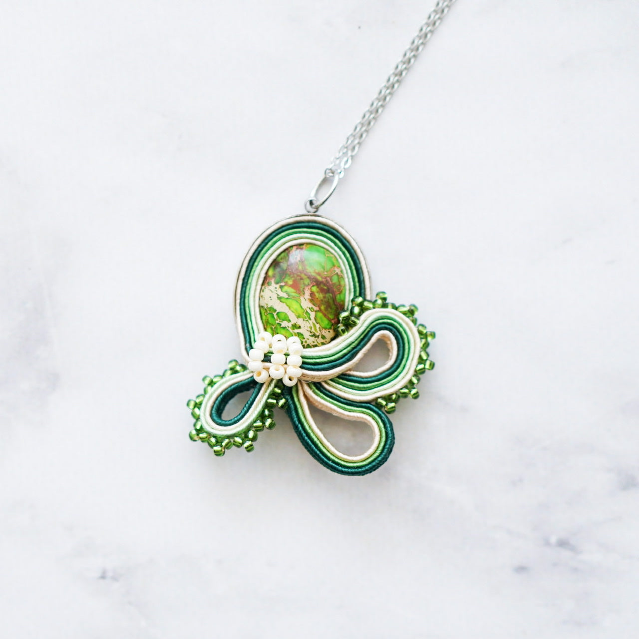 Handmade Soutache Necklace Medallion