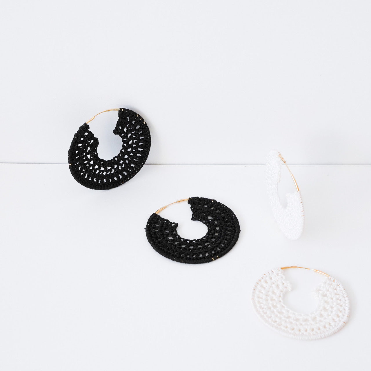 Crochet Boho Earrings Gold