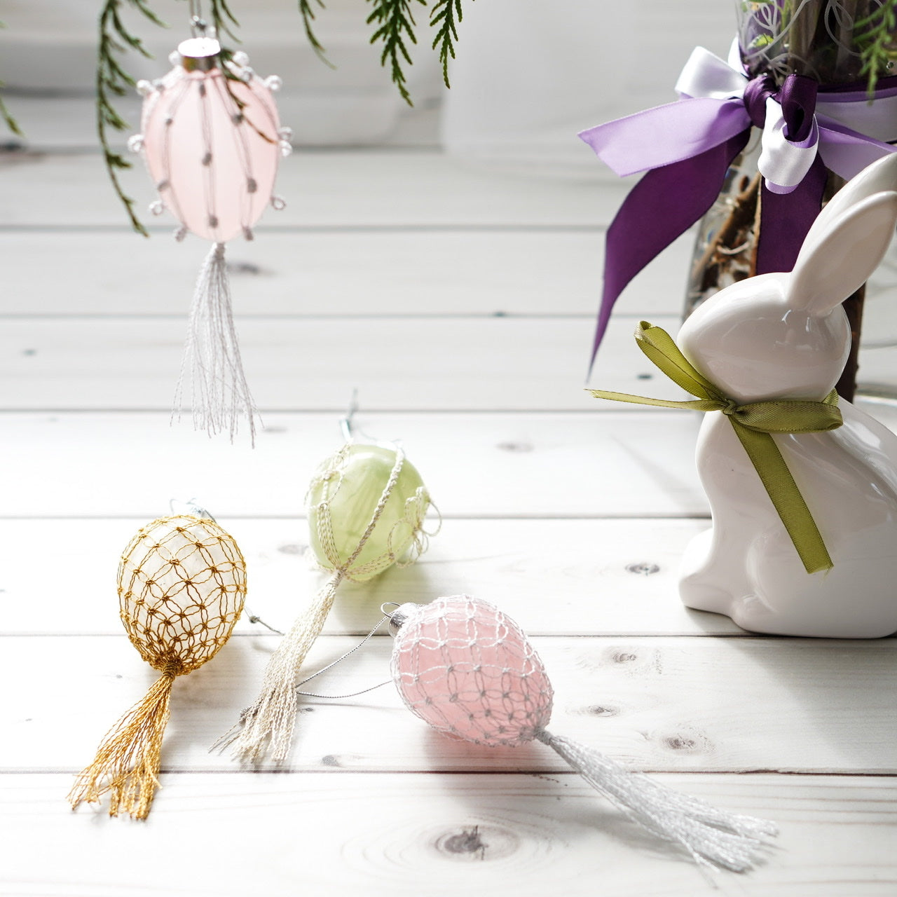 Handmade Boho Macramé Easter Egg Decoration