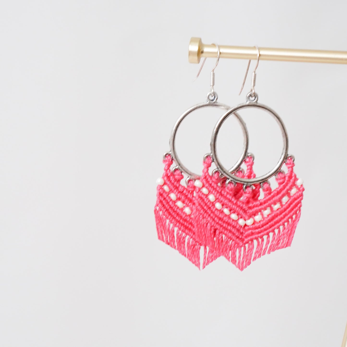 Micro Macramé Earrings Beads