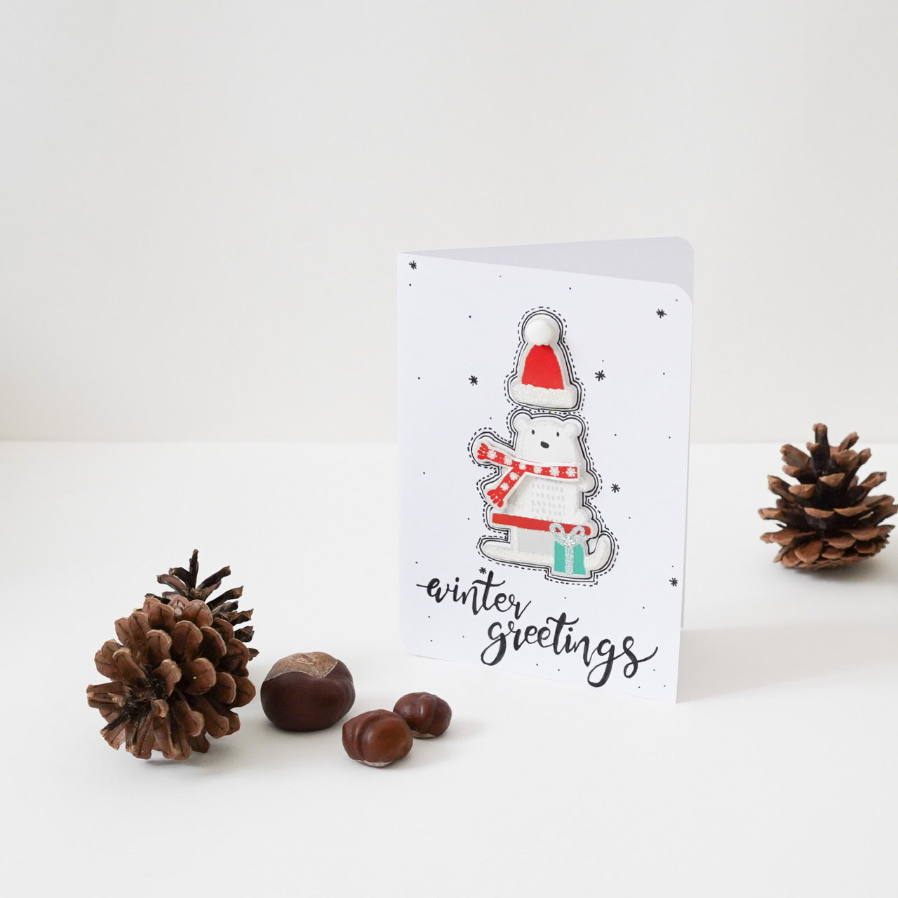 Winter Greetings- White Bear