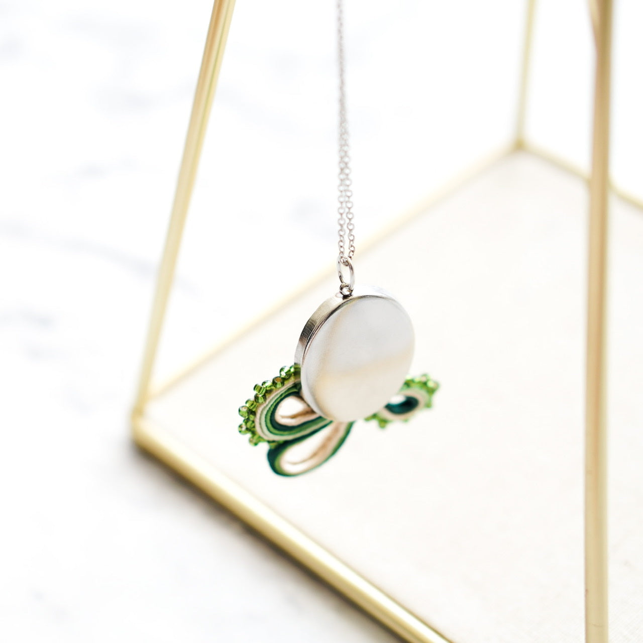 Handmade Soutache Necklace Medallion