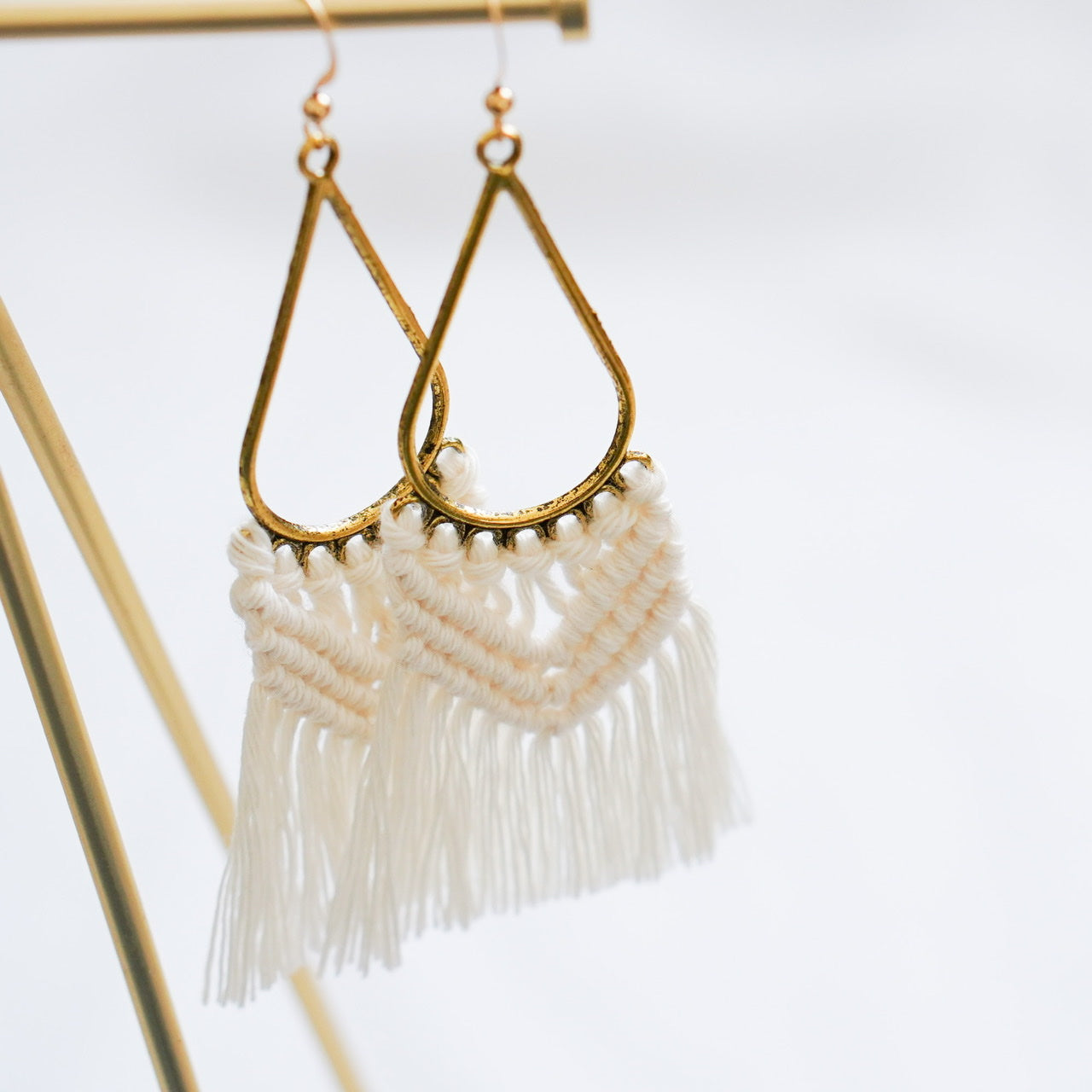 Handmade Macramé Drops- Natural- Handgemacht- Makramee- Natural