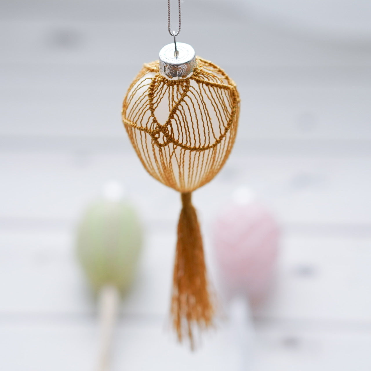 Handmade Boho Macramé Easter Egg Decoration