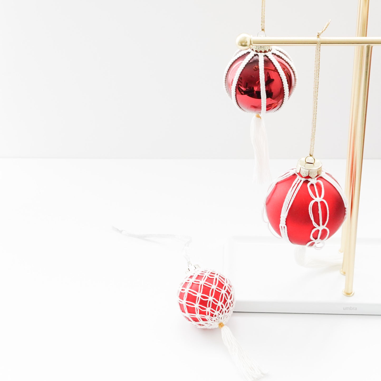 Boho Christmas Decoration- Elegant Red