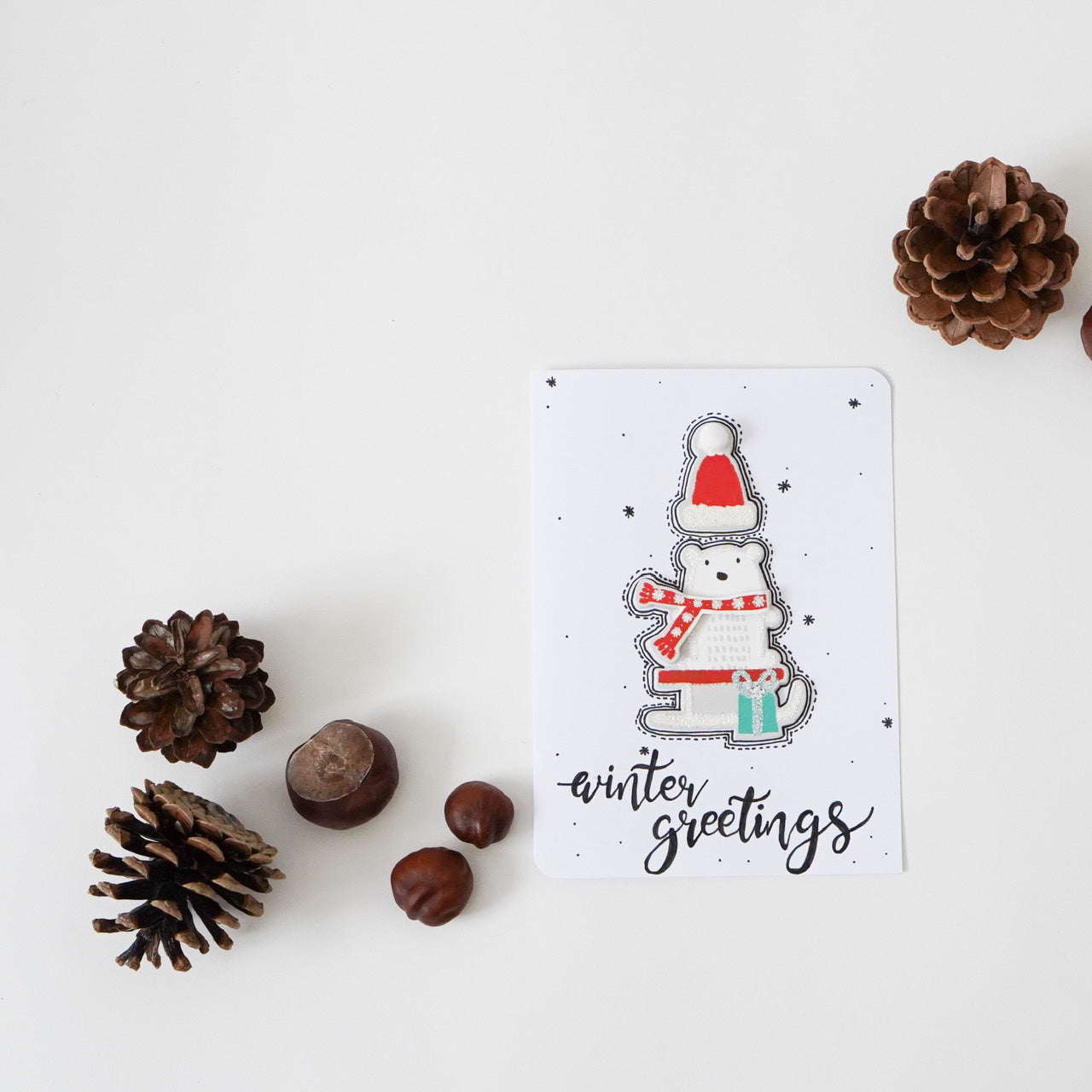 Winter Greetings- White Bear