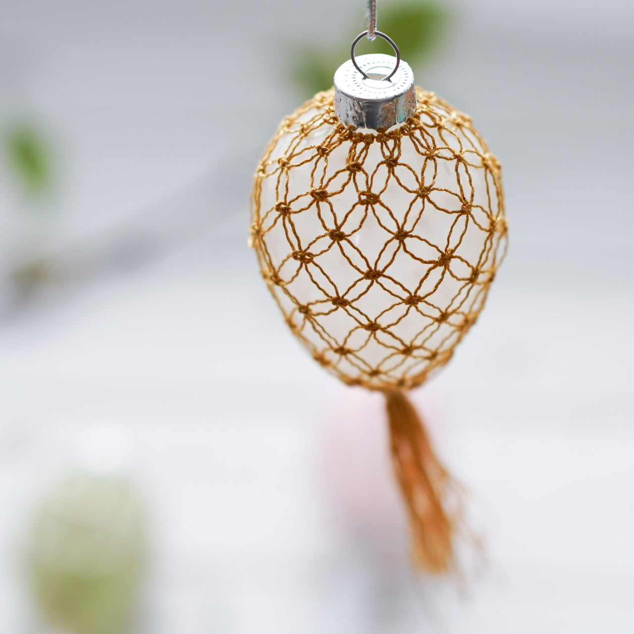 Handmade Boho Macramé Easter Egg Decoration