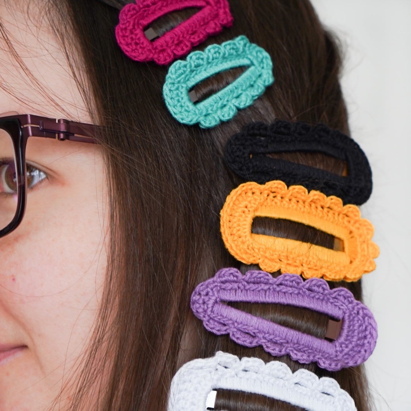 Crochet Hair Clips - Drop Shape Maxi