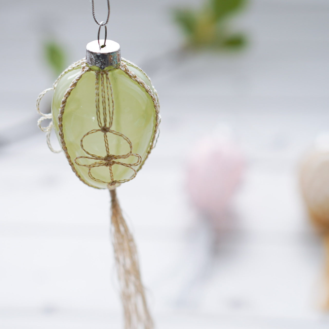 Handmade Boho Macramé Easter Egg Decoration