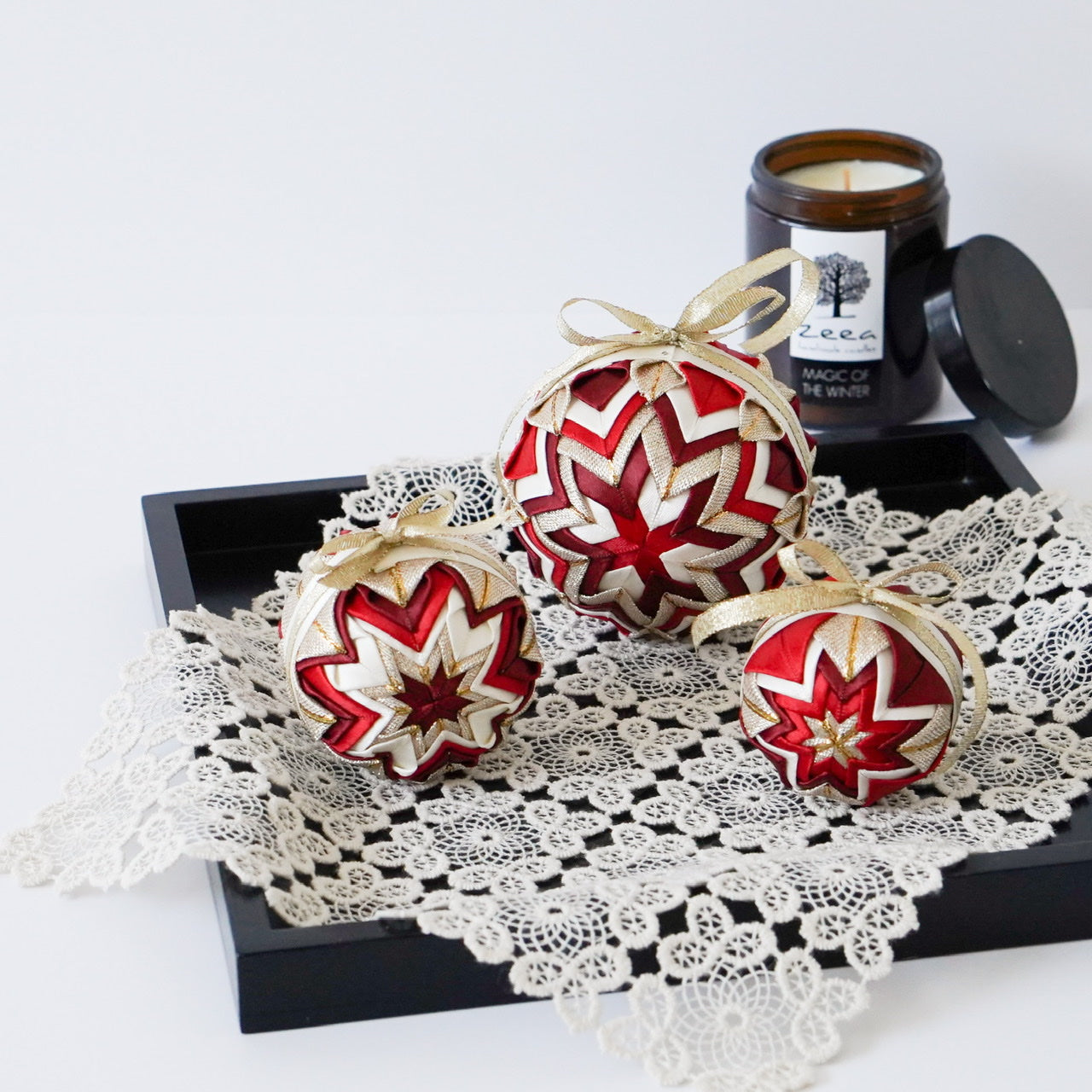 Christmas Ornaments Gold Red