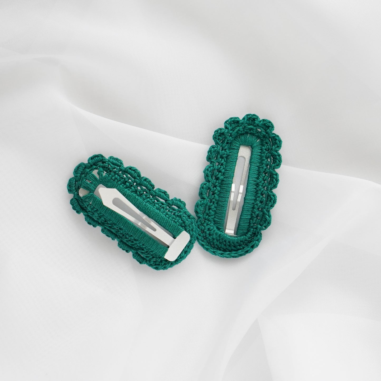 Crochet Hair Clips - Rectangular Shape Maxi