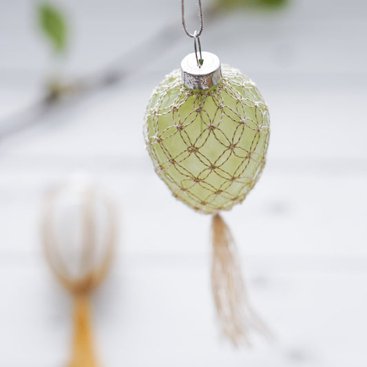 Handmade Boho Macramé Easter Egg Decoration