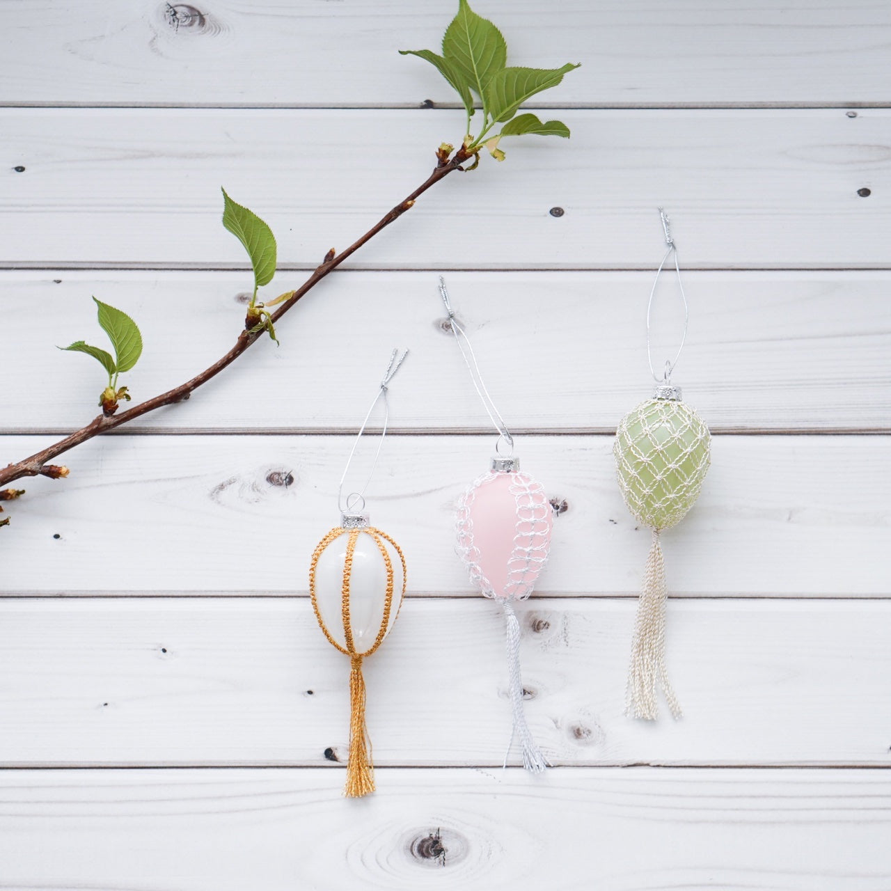 Handmade Boho Macramé Easter Egg Decoration