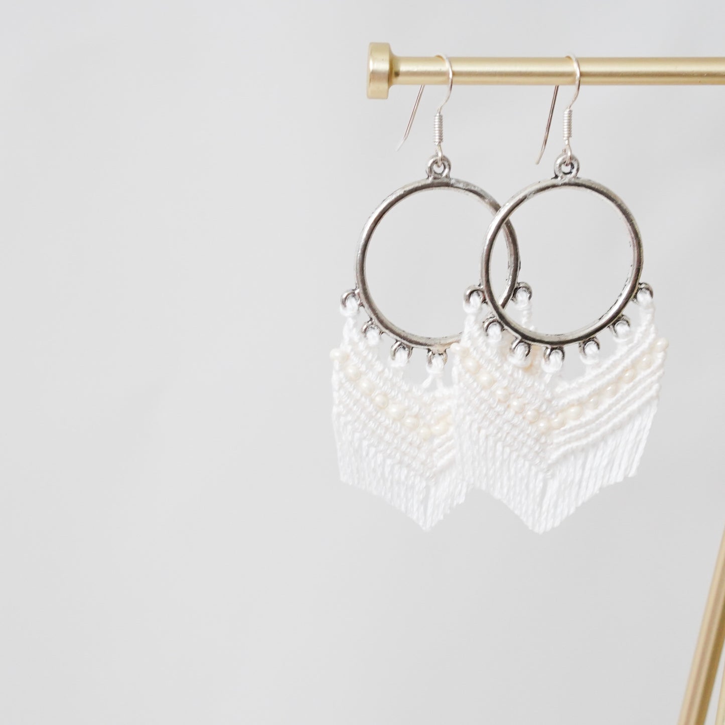 Micro Macramé Earrings Beads