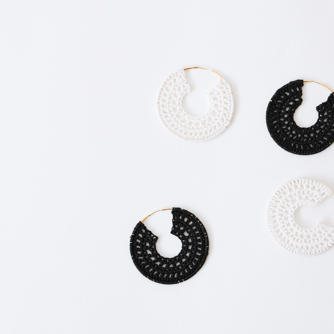 Crochet Boho Earrings Gold