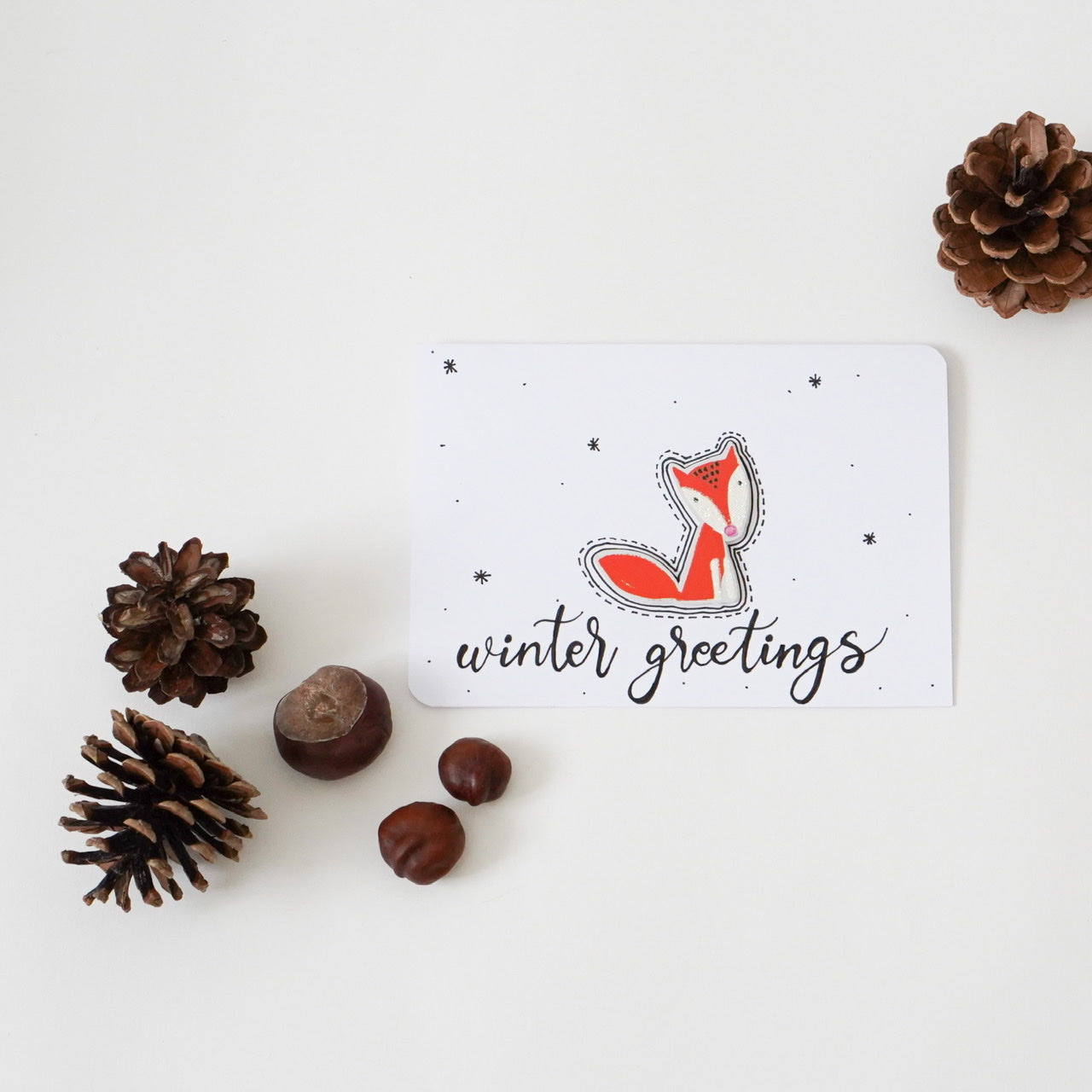 Handmade-Postcard-Winter-Greetings-Fox