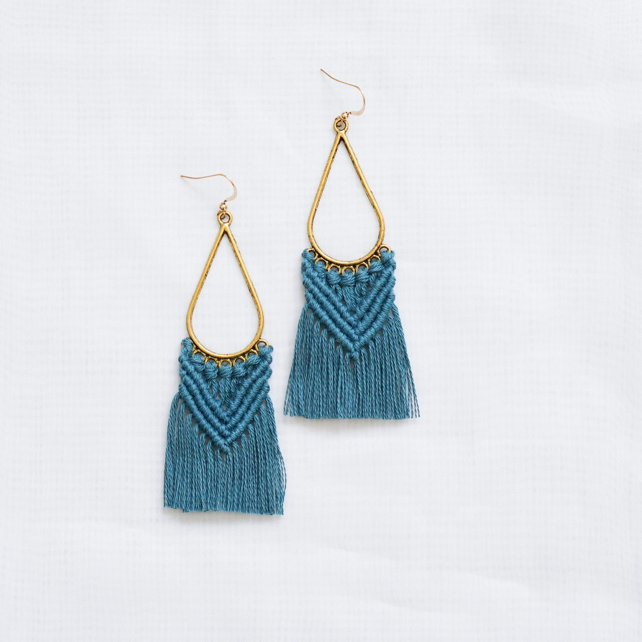 Handmade Macramé Drops- Petrol- Handgemacht- Makramee- Petrol