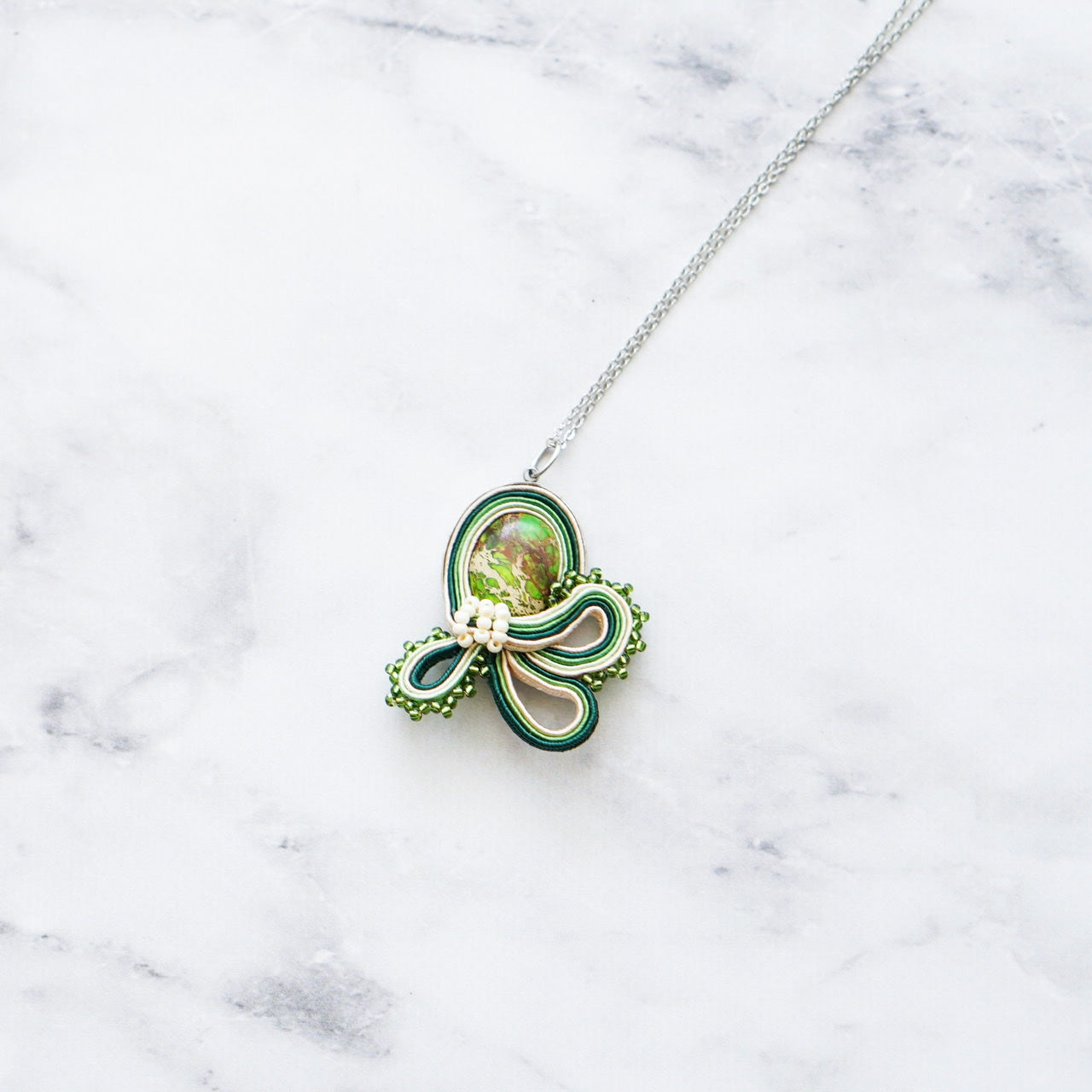 Handmade Soutache Necklace Medallion