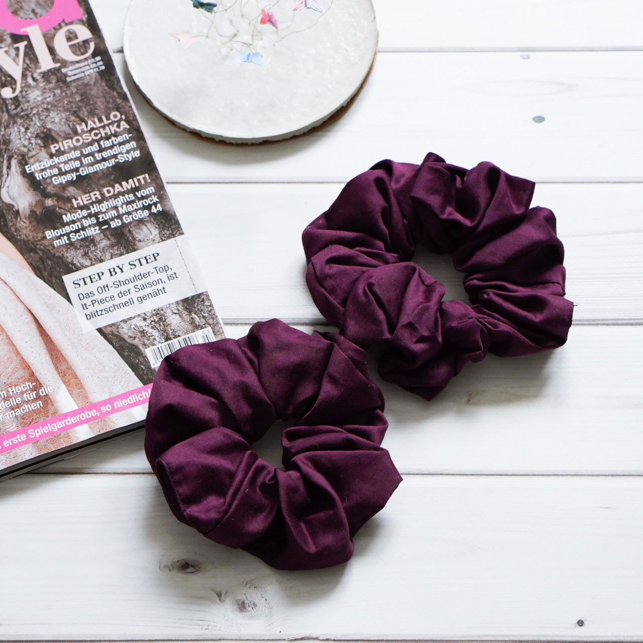 Scrunchies fluffy Plum