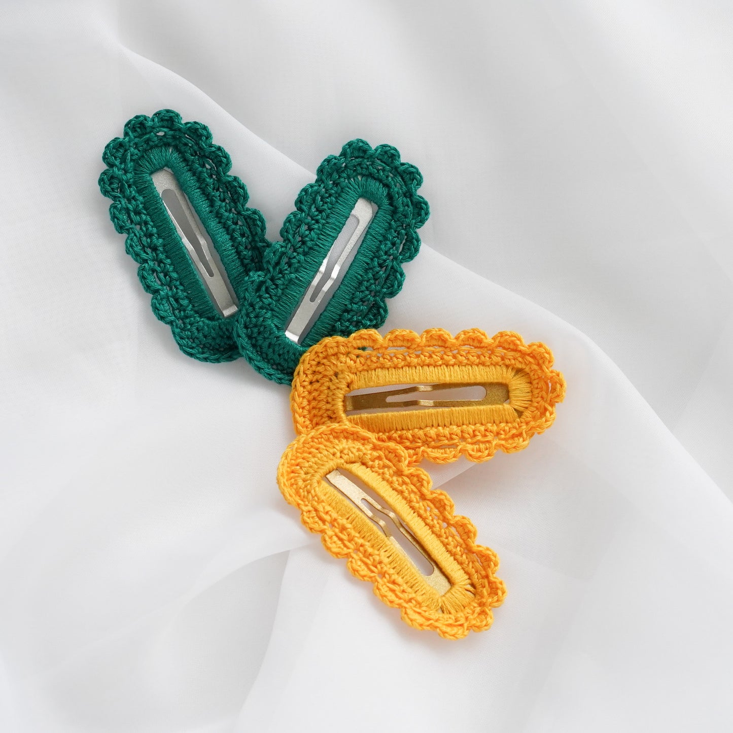 Crochet Hair Clips - Rectangular Shape Maxi