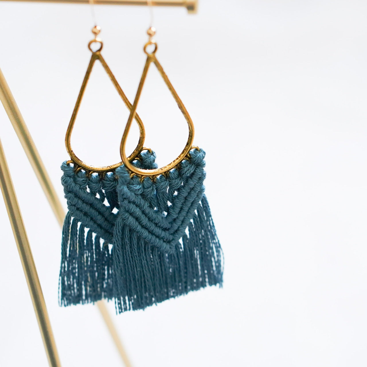 Handmade Macramé Drops- Petrol- Handgemacht- Makramee- Petrol