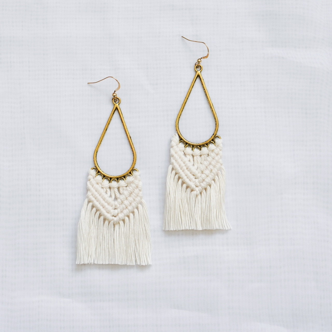 Handmade Macramé Drops- Natural- Handgemacht- Makramee- Natural