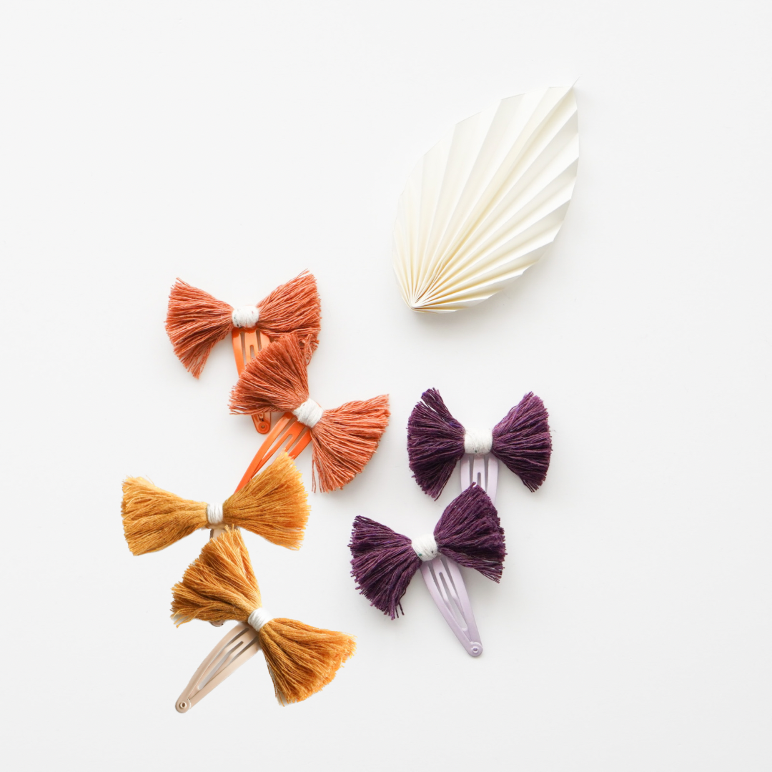 Upcycled Hair Clips fluffy- Summer Fruits