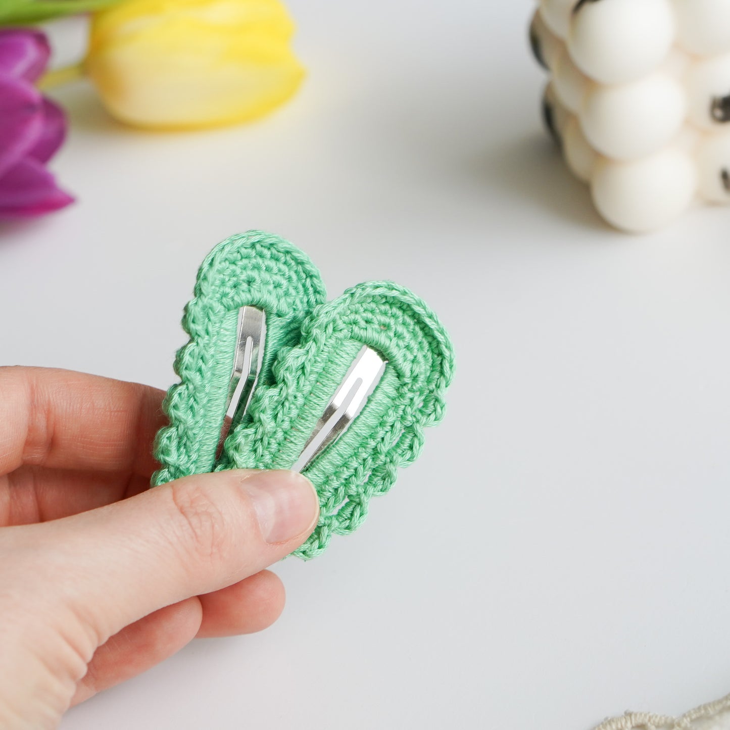 Crochet Hair Clips- Ombré
