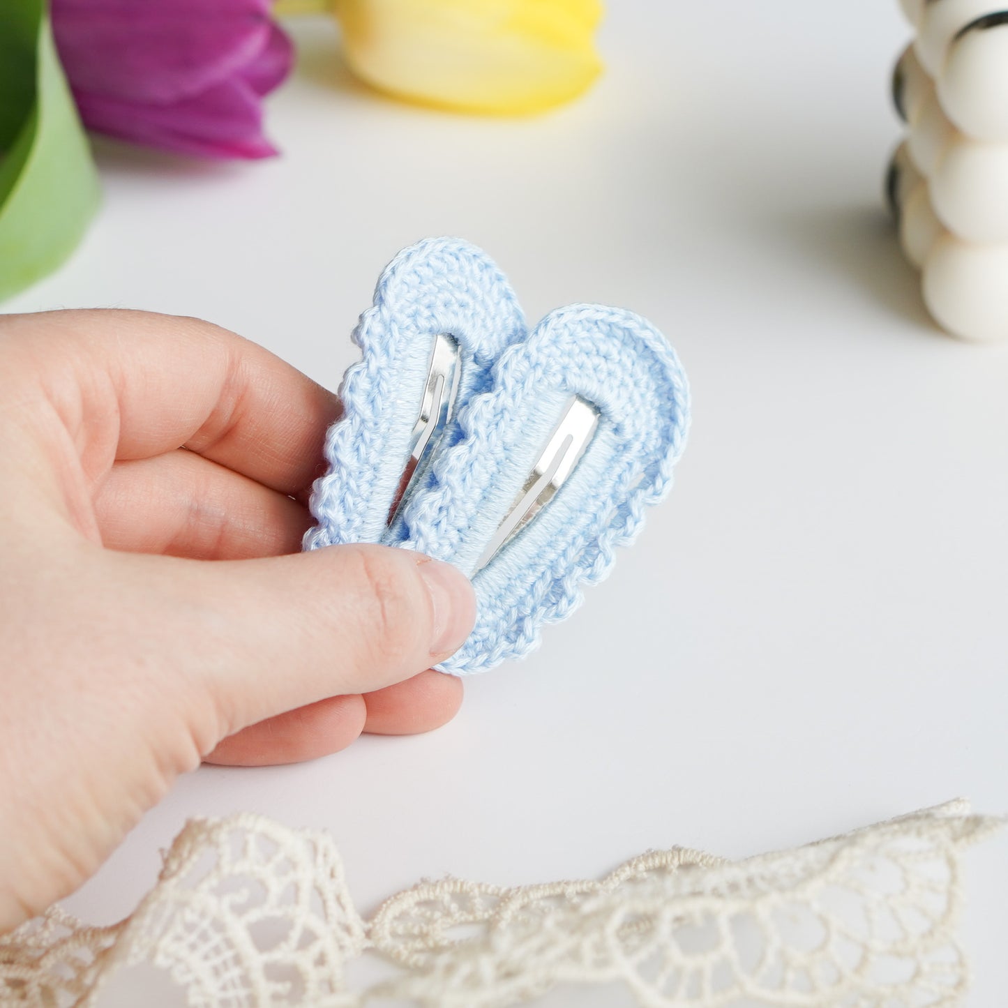 Crochet Hair Clips- Ombré