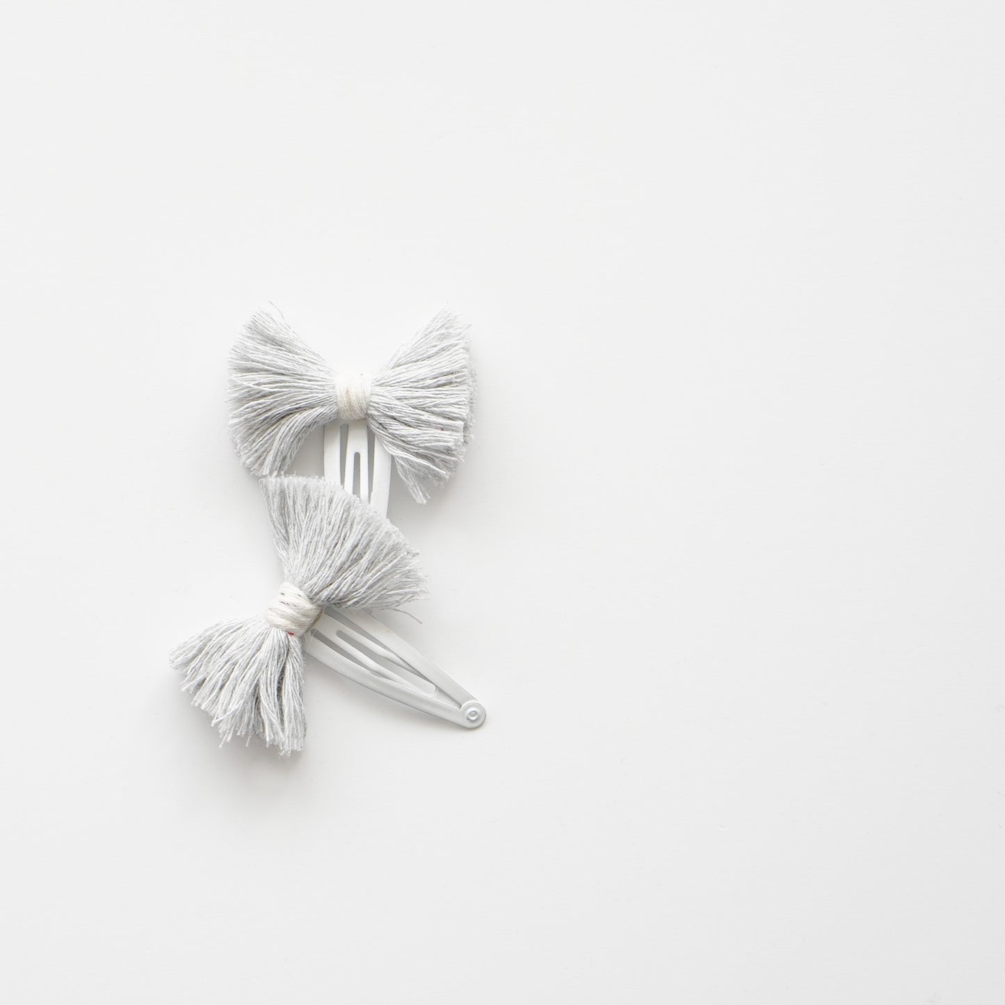 Upcycled Hair Clips fluffy- Shades of Grey