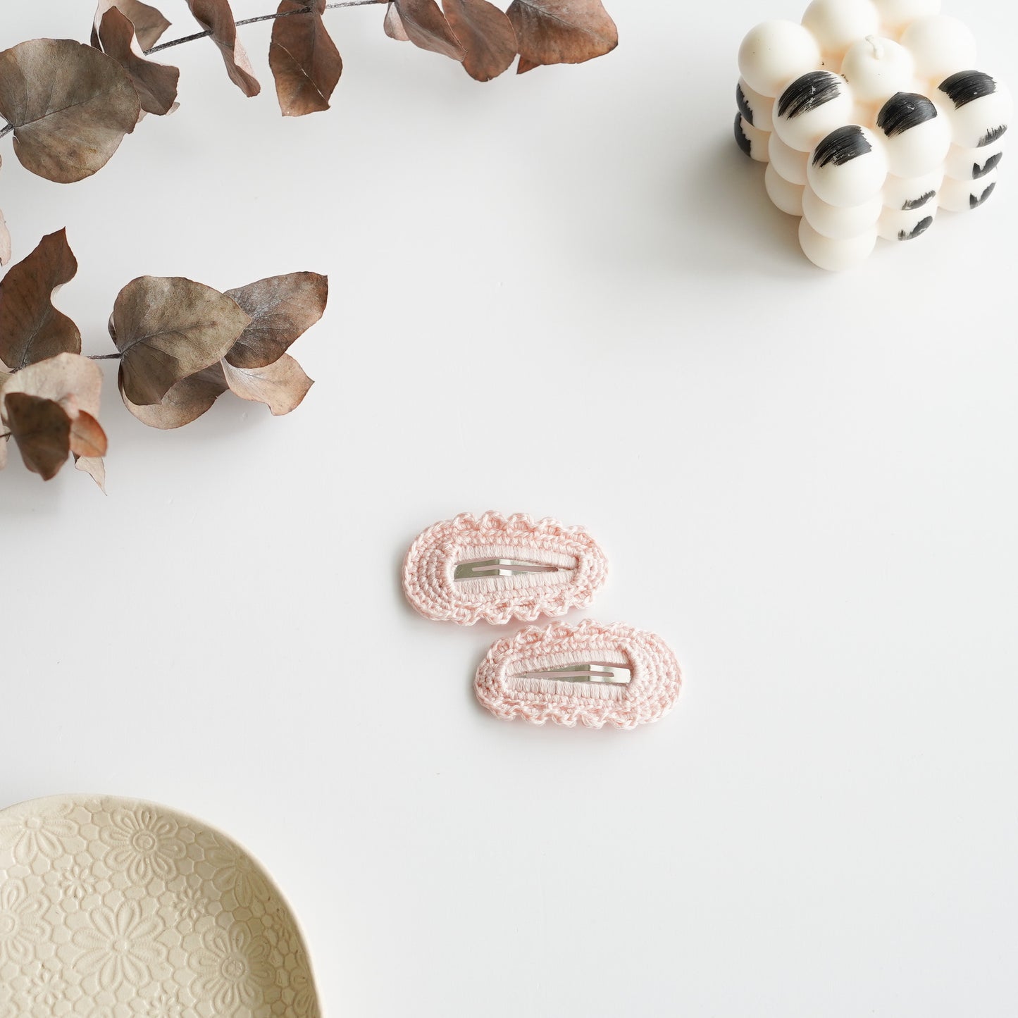Crochet Hair Clips - Pastel Petals
