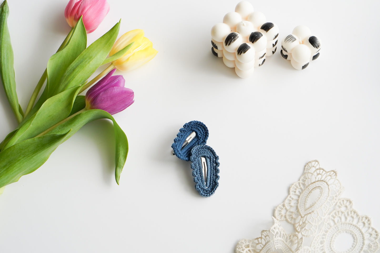 Crochet Hair Clips- Ombré