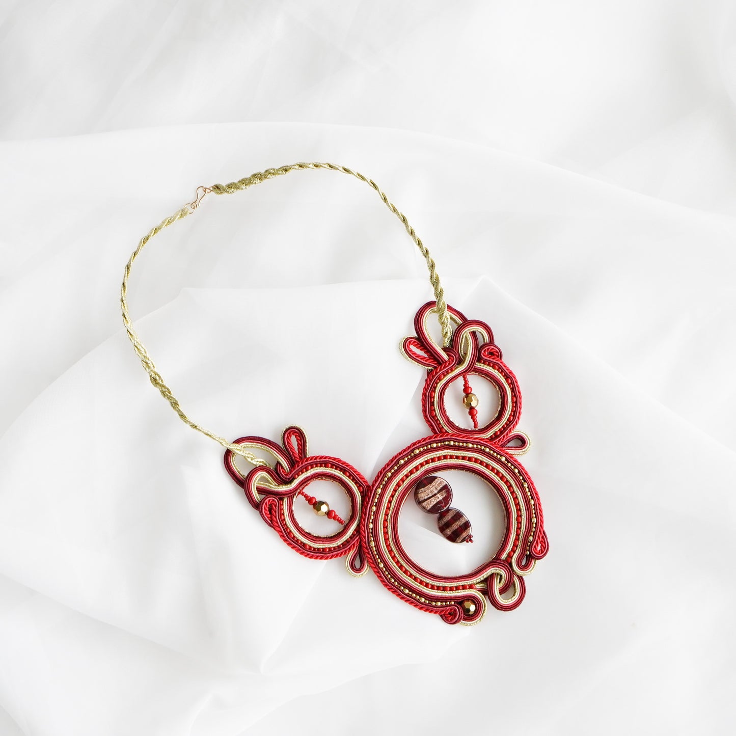 Soutache Necklace Solar Flare