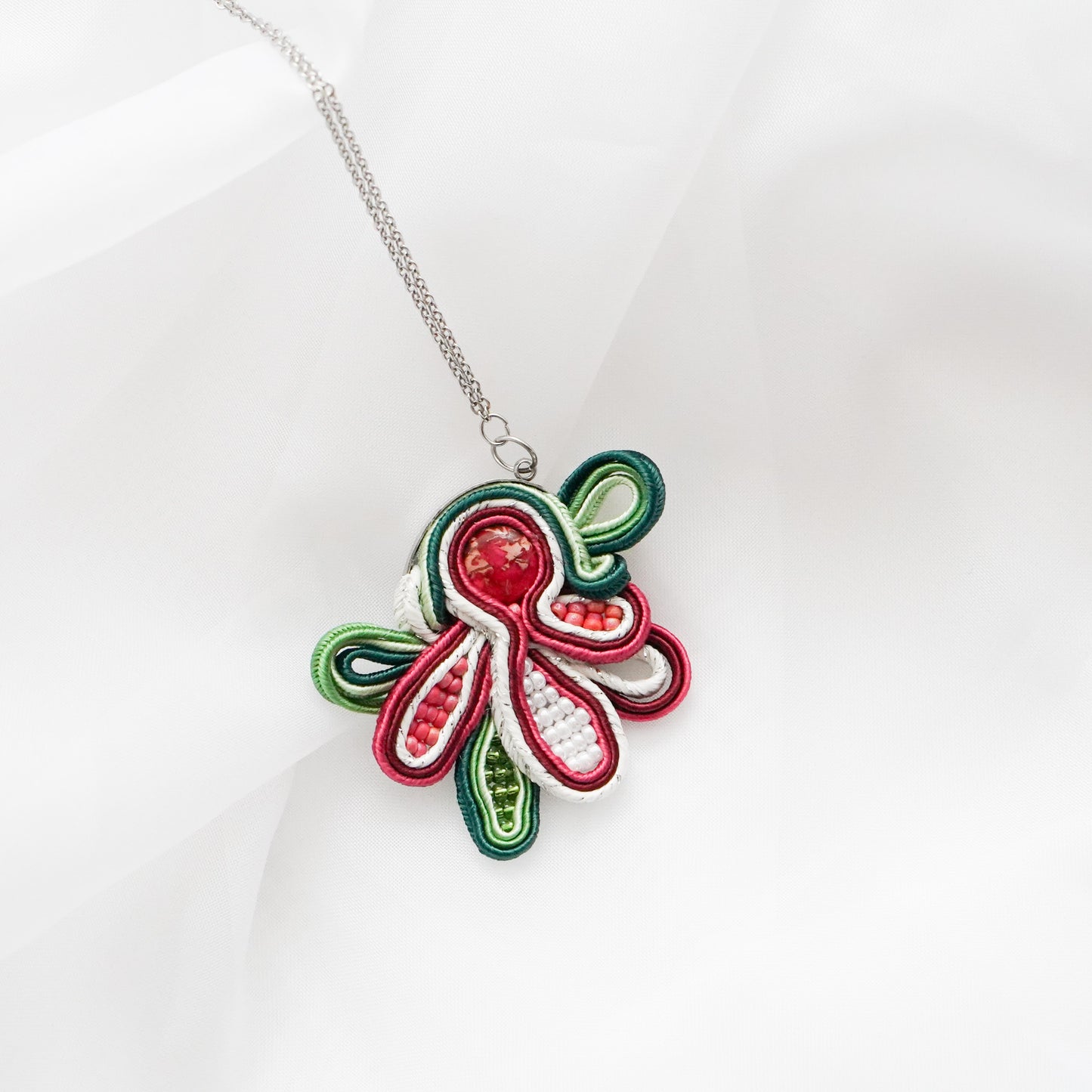 Soutache Medallion Spring Flower
