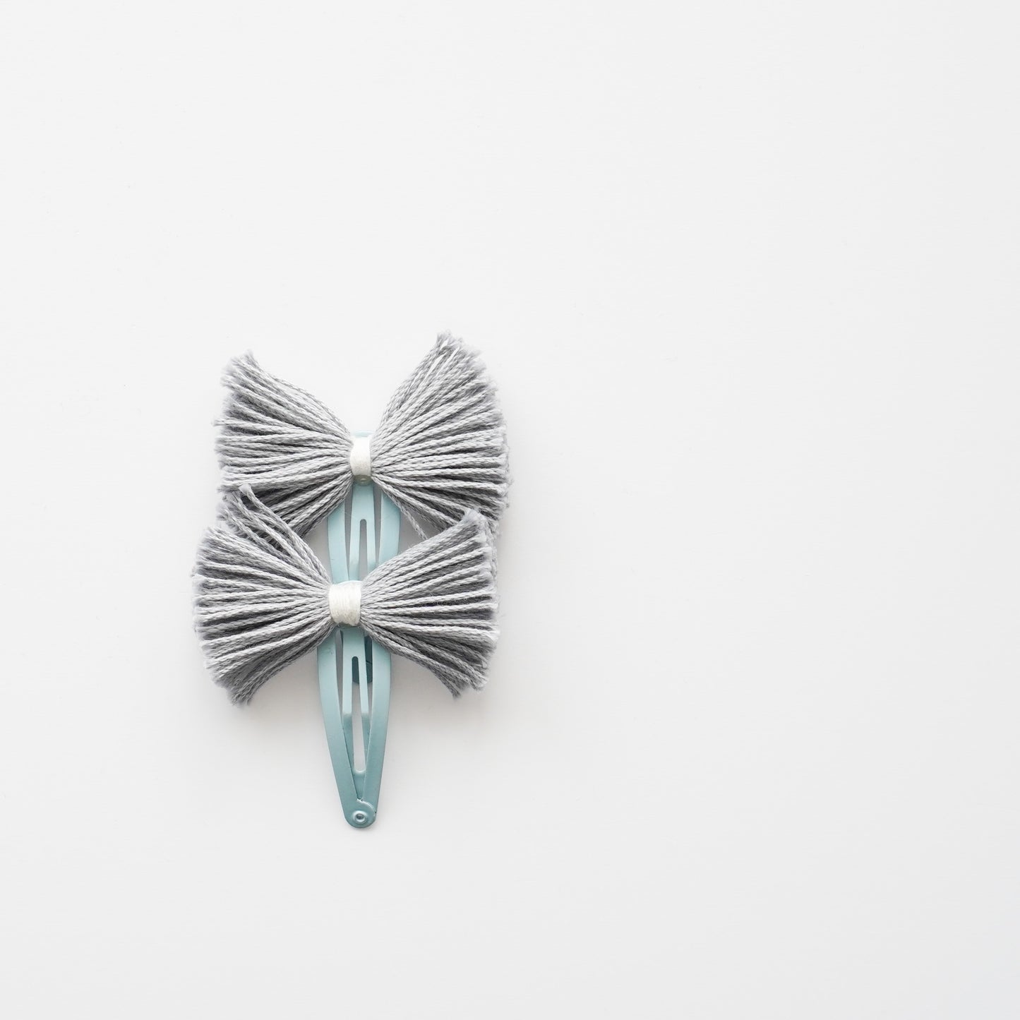 Upcycled Hair Clips- Black & Grey