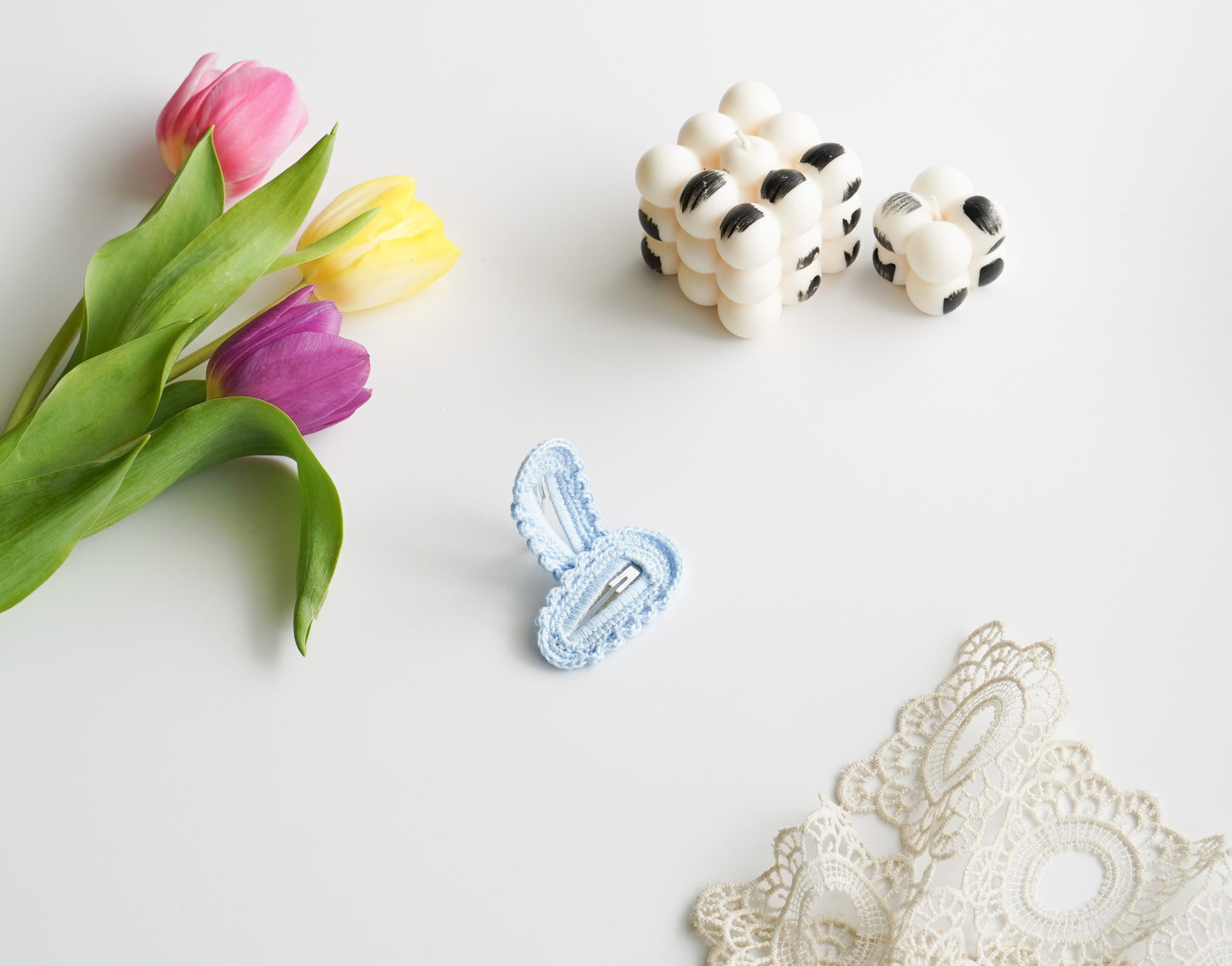 Crochet Hair Clips- Ombré