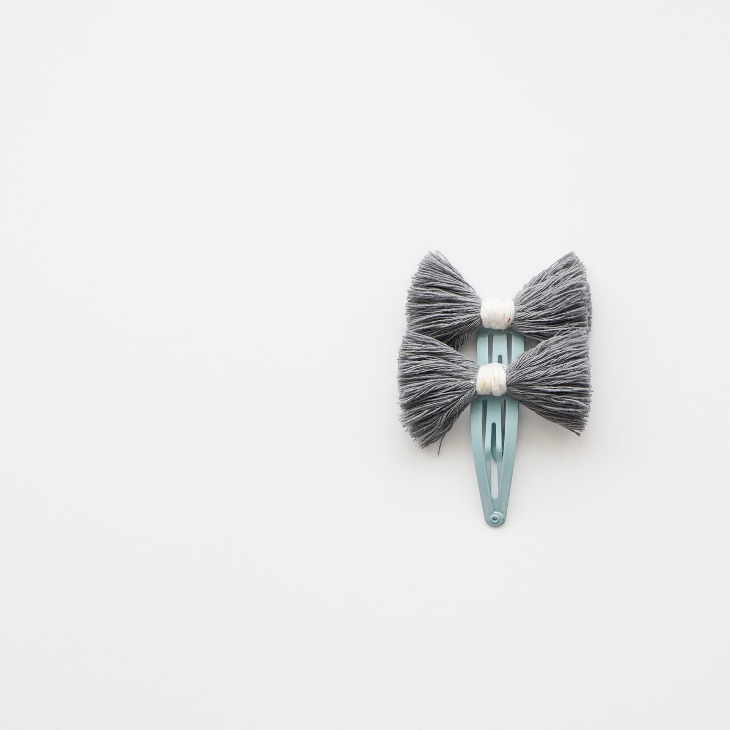 Upcycled Hair Clips fluffy- Shades of Grey