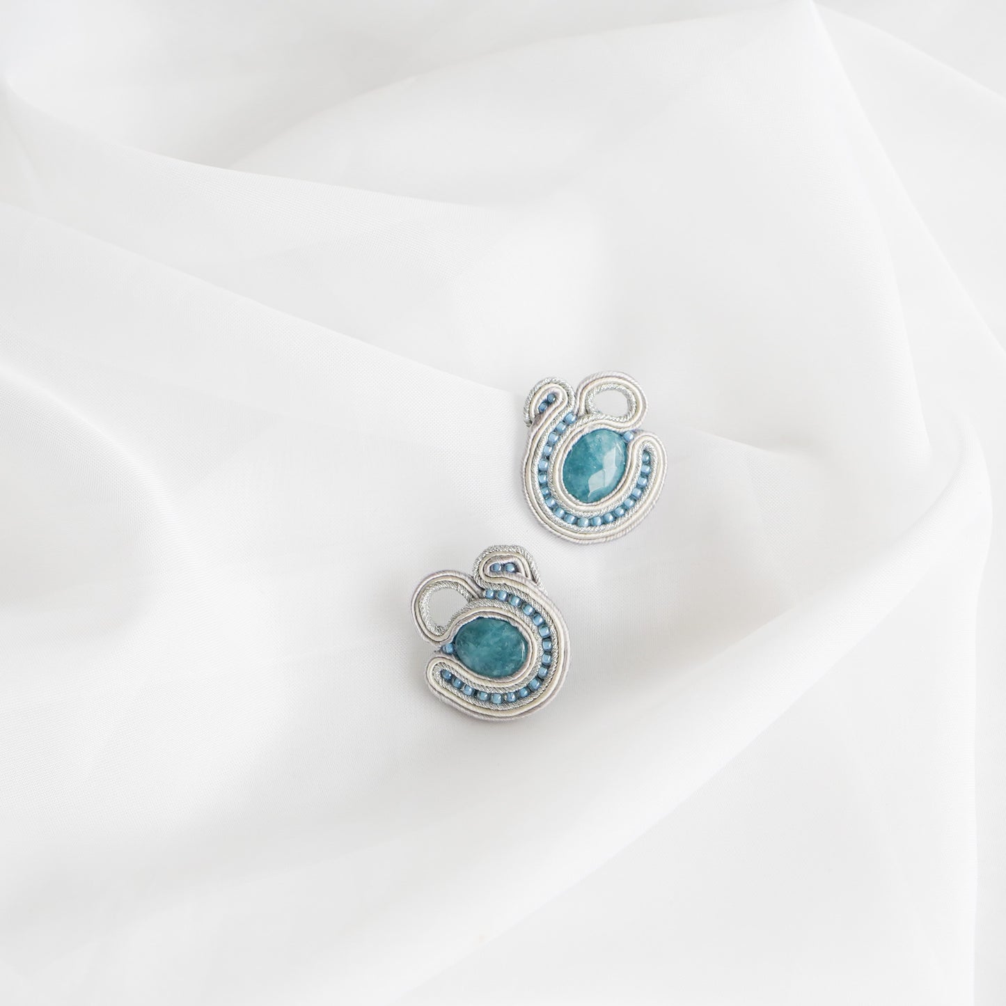Soutache Earrings- Frost