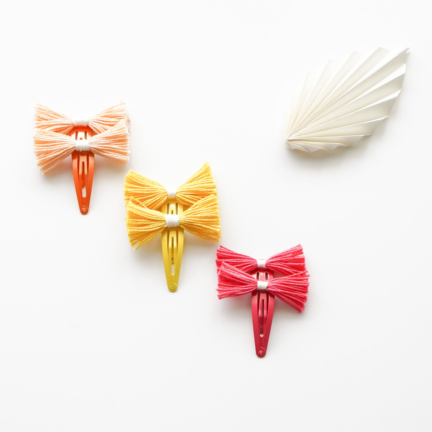Upcycled Hair Clips- Spring tones