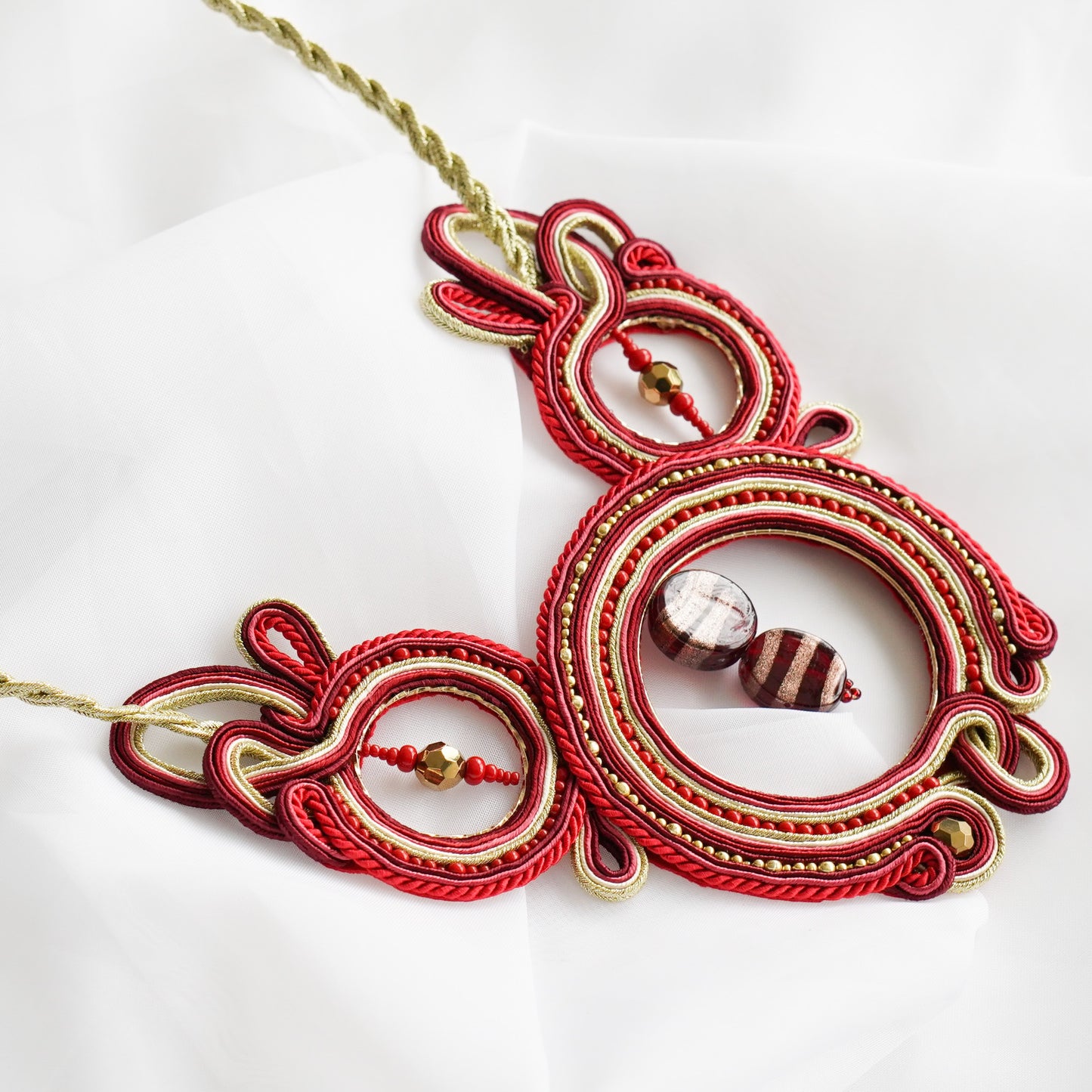 Soutache Necklace Solar Flare
