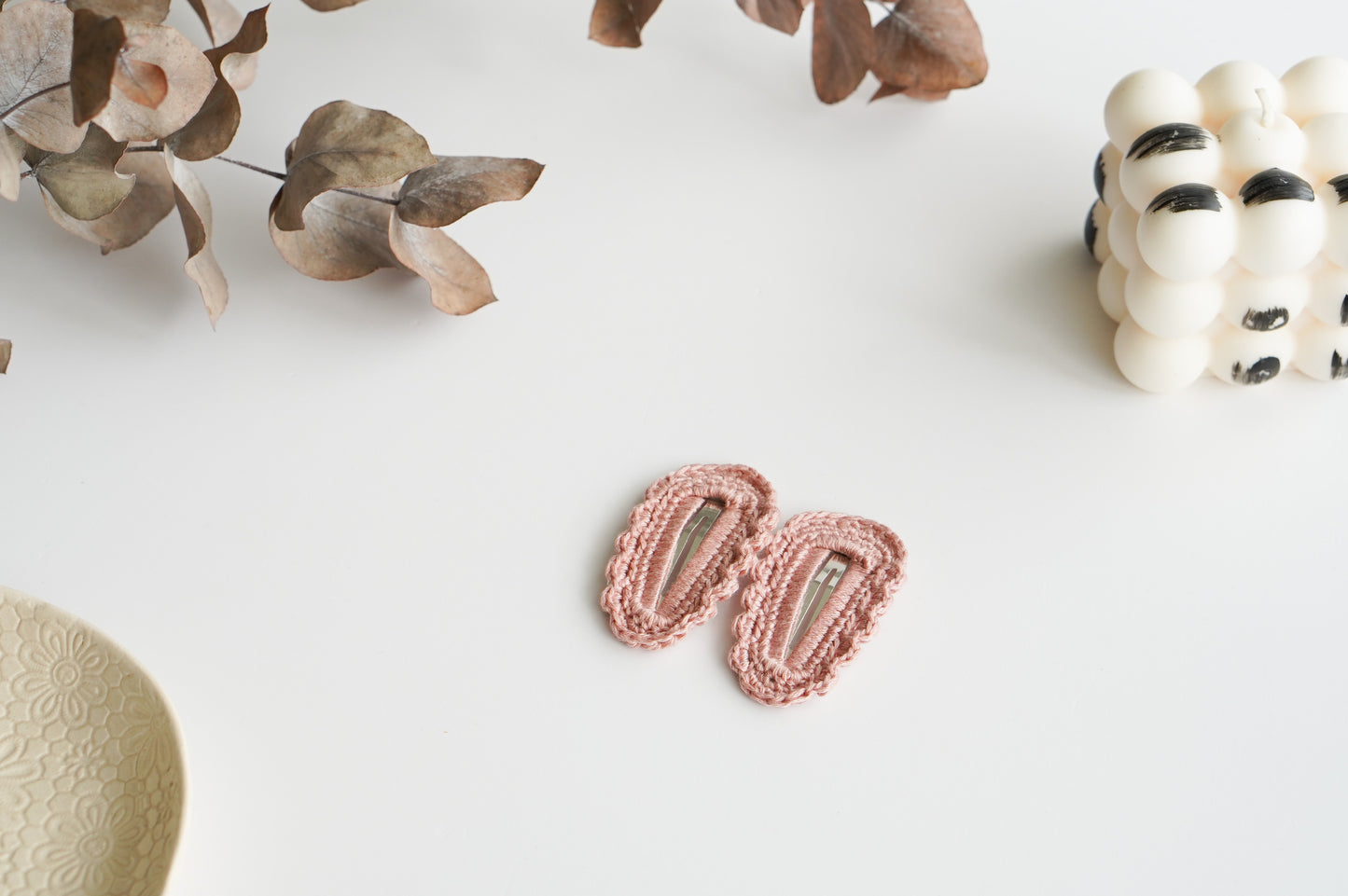 Crochet Hair Clips - Pastel Petals