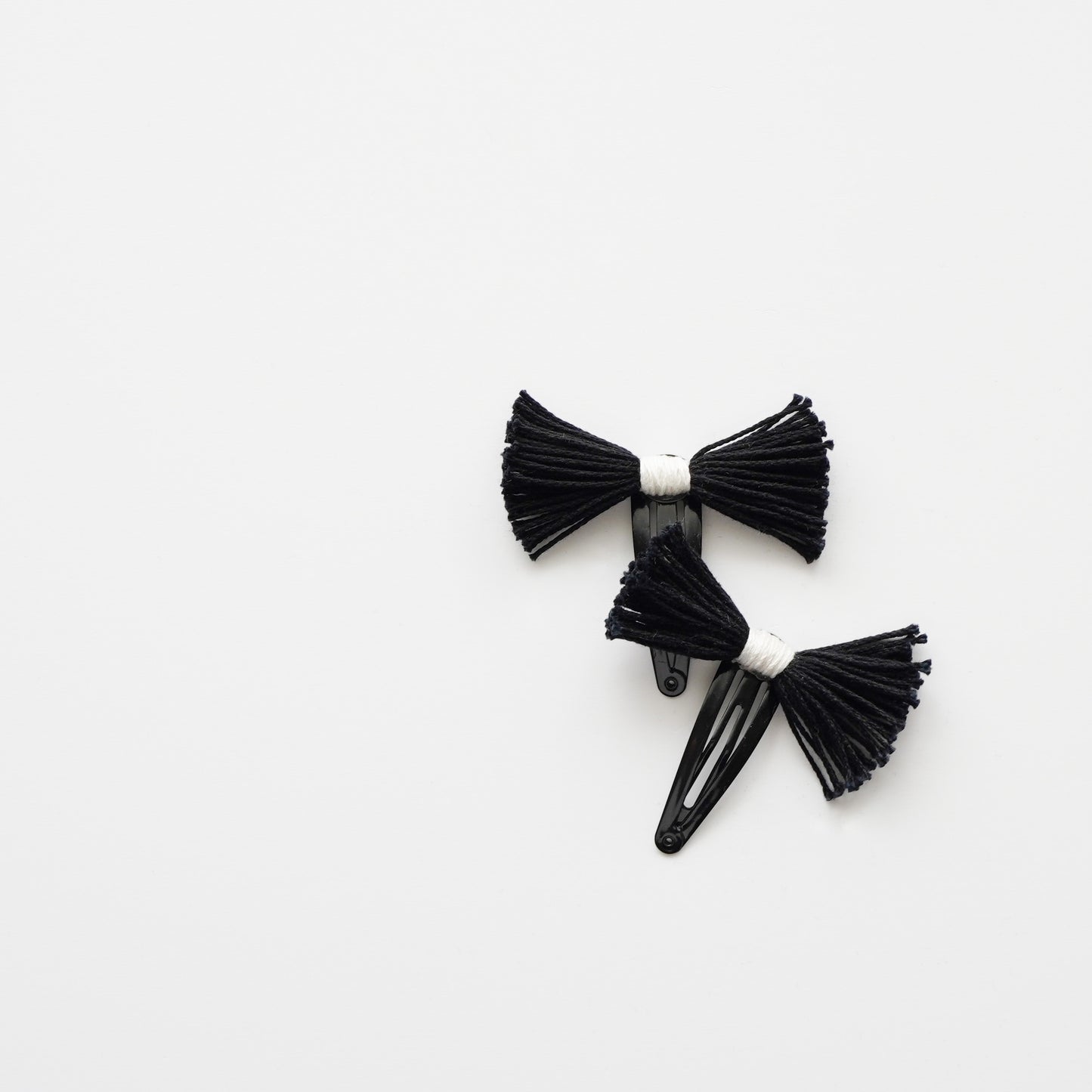 Upcycled Hair Clips- Black & Grey