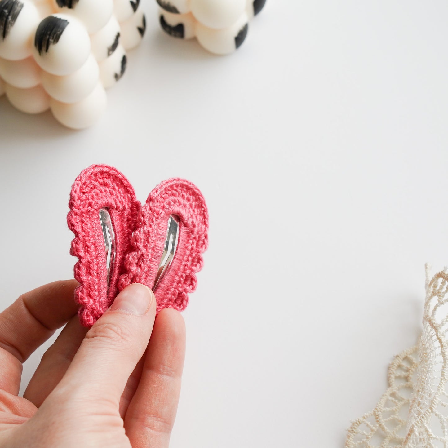 Crochet Hair Clips- Ombré