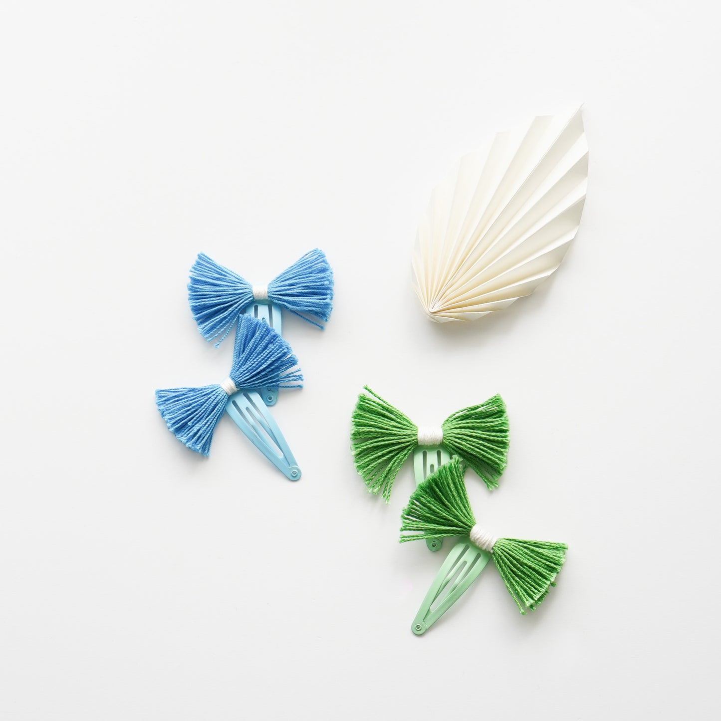 Upcycled Hair Clips- Grass and Water